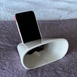 Phone Amplifier White Ceramic